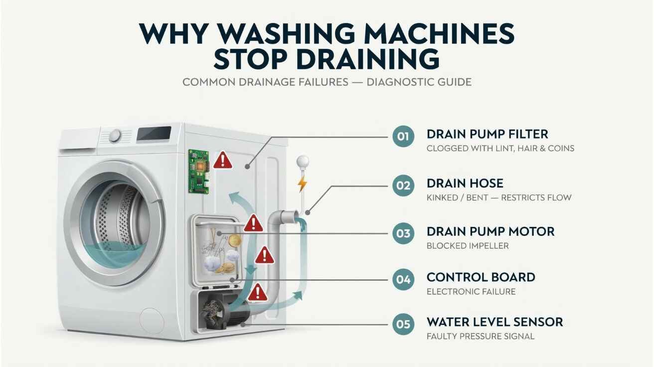 Why Washing Machines Stop Draining | Complete Fix Guide